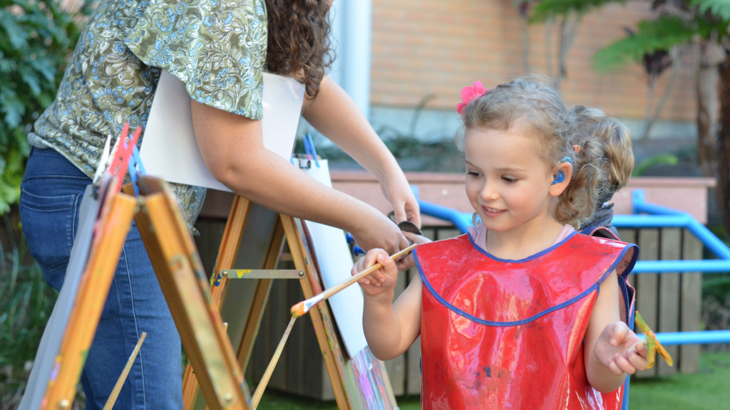 Child Wearing Hearing Aids Painting