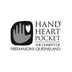 Logo Hand Heart Pocket Grayscale