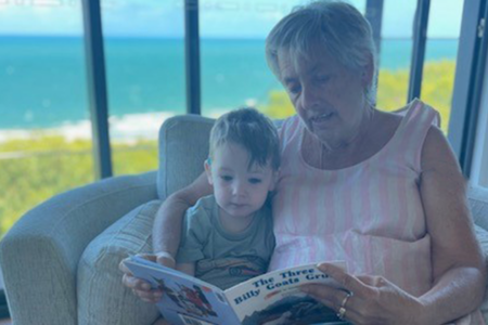 Max Reading With Grandma